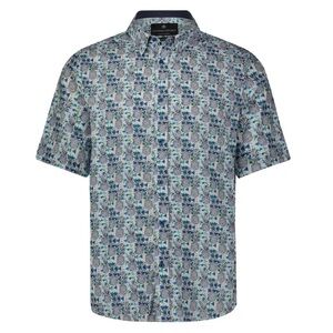 Luchiano Visconti | Men’s Pineapple 100% Linen Floral Button Down Shirt | 2X